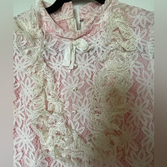 Vintage white dress lace - Picture 7 of 16